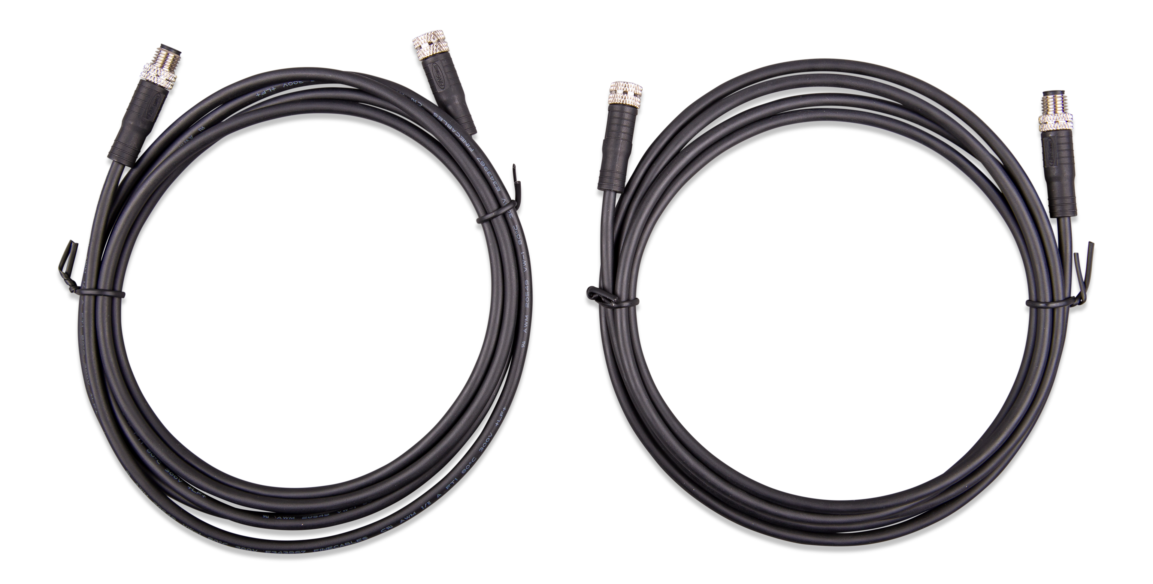 M8 circular connector Male/Female 3 pole cable (bag of 2)