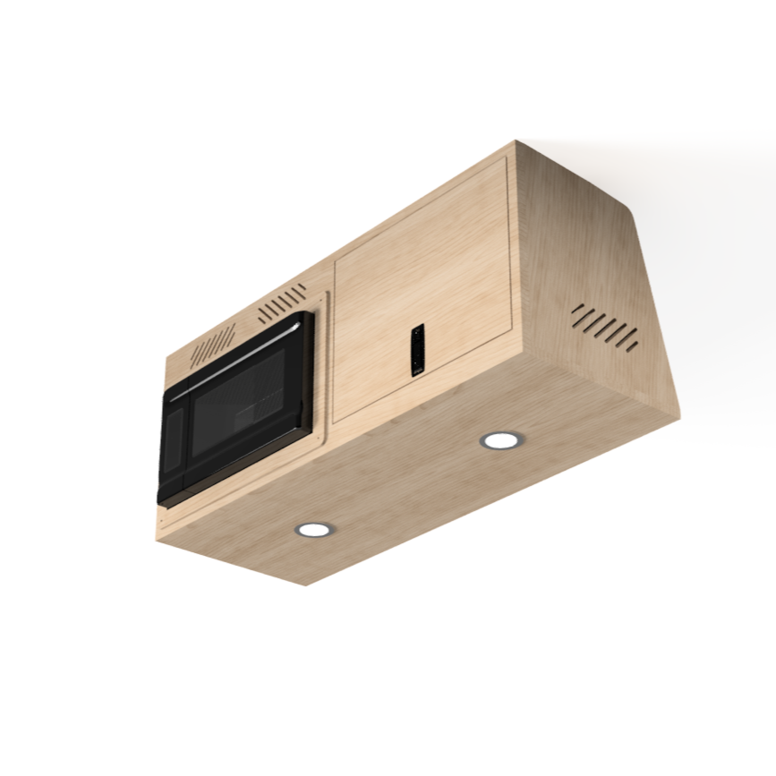 Microwave Cabinet with Storage for Sprinter, Transit and Promaster Vans