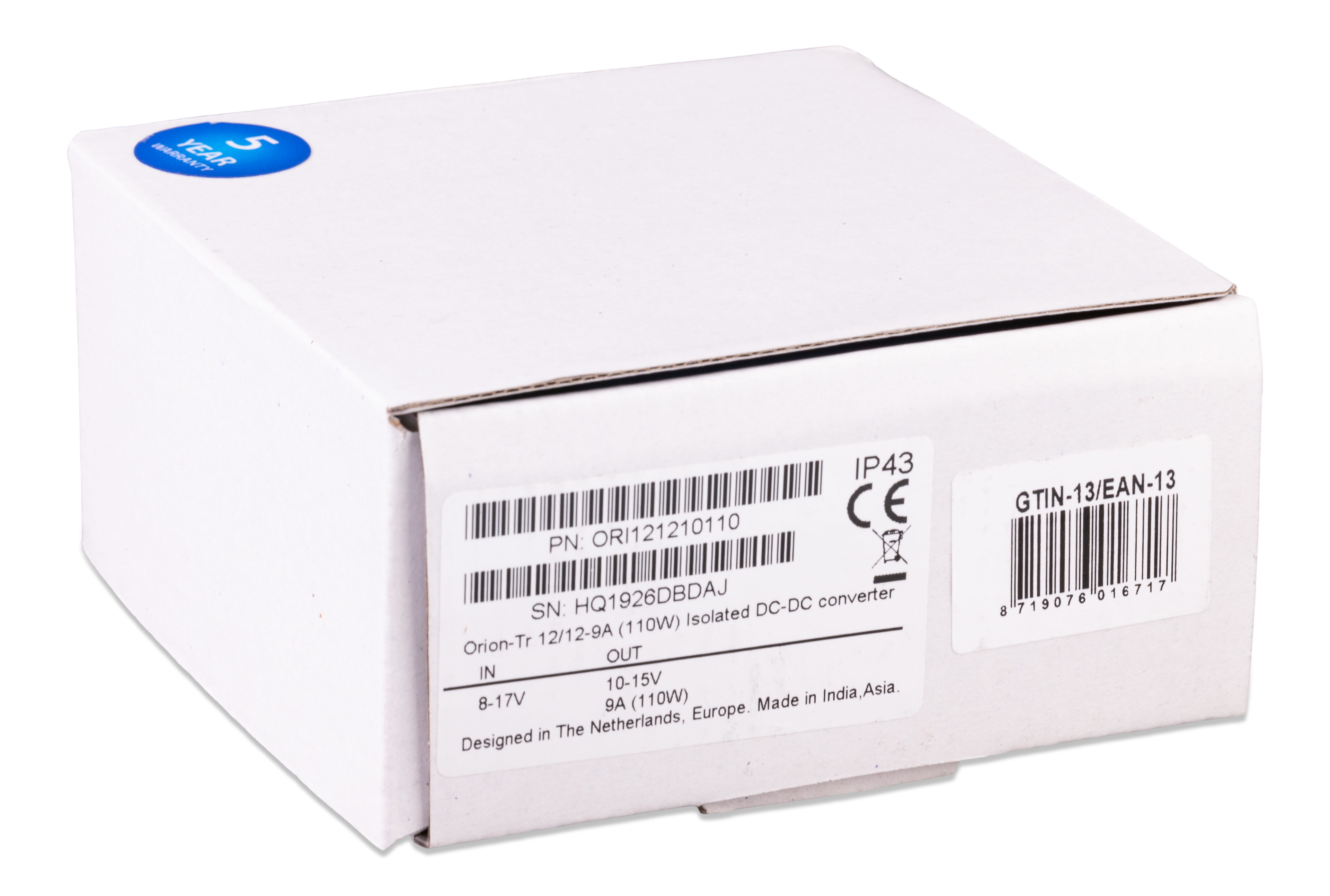 Orion-Tr DC-DC Converters Isolated